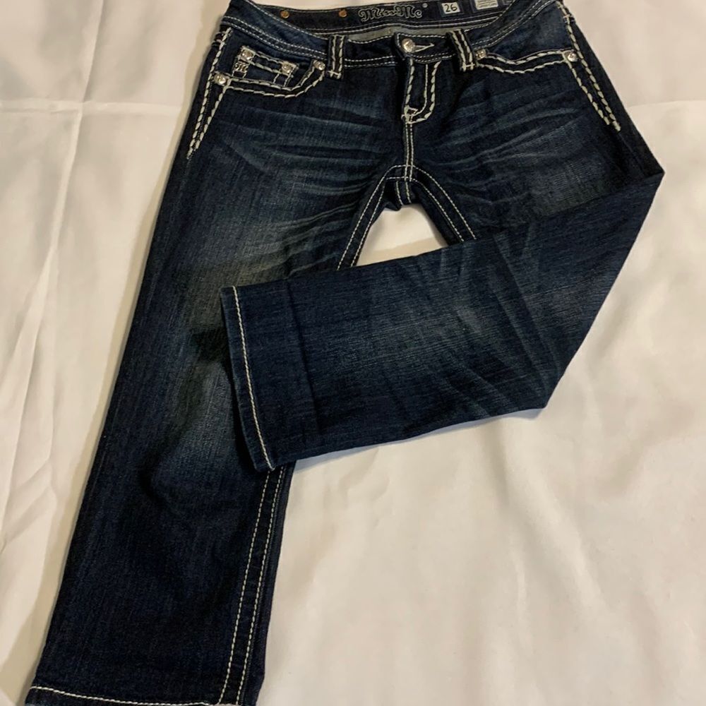 Miss Me size 26 Signature cuffed capris